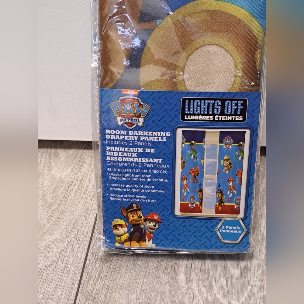 Brand New Paw Patrol Room Darkening Drapery Panels. Includes 2 Panels